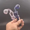 Yeni eşsiz güzellik bubbler pyrex cam yağ brülör boruları kavisli sigara boruları 14cm uzunluk 30mm top dab saman yağ tırnak denetleyici sigara içen aletler