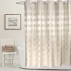 Fashion Elegant Circle Solid Shower Polyester Fabric Thick Waterproof Bath Curtain Mold Simple Bathroom Set Partition Curtain 220517
