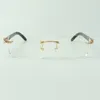 إطارات نظارات هواة 3524012 مع عصي قرون بوفالو الطبيعية وعدسات 56 مم