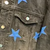 22SS Designer Mens Jacket Fashion Tide Casual Men Denim High Quality High Street Five Stars Coat Euro Version M-3XL