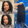 12A bande bouclée droite dans les extensions de cheveux humains 1430 pouces trame de peau sans couture couleur naturelle bande non remy sur 50g20pcspack7929941