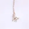 Trendy dog pendant necklaces Smooth Surface Design Lovely Clavicle chain for women 18K Gold Plated animal necklace