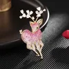 Designer Broche Femmes Lady Pins Costume Broches pour Femme Mode Sika Deer Corsage Coloré 3A Zircon Vintage Élégant Robe De Luxe Coréen Style Pin