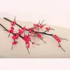 Decoratieve bloemen kransen kunstmatige perzik bloesem Chinese pruim planten boomtak zijde voor huisdecoracion bruiloft decor kunstdecoratief