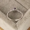 100% S925 sterling zilver amethist zirkoon diamant ringen voor vrouwen mousserende eenvoudige stijlvolle bruiloft fijne edelsteen ring sieraden