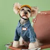 Stylish Pet Denim Jacket Designer Letter Puppy Coats Dogs Cats Outerwears Spring Autumn Dog Cat Cowboy Sweatshirts