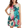 Women Beach Dress Flower Summer Boho Style Vestidos 3D Print Loose Dress Sexy Mini Short Jurken Club Party Dress W220617