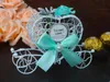 Metal White Carriage Candy Chocolate Box Princesas Party Birthday Sweets Box Favors Decoração do chá de bebê