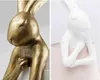 Vintage Led Table Lamp Kare Design Resin Rabbit Table Lamps For Living Room Bedroom Decor Light Nordic Designer E27 Bedside Lamp H220423