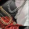 Pendant Necklaces Pendants Jewelry Cuban Chain Necklace Chunky Vintage Portrait For Women Sweater Drop Delivery 2021 Hqnol