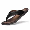 Marke Neue Ankunft Hausschuhe Hohe Qualität Handgemachte Hausschuhe Kuh Echtes Leder Sommer Schuhe Mode Männer Strand Sandalen Flip-Flops g5tv #