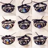 Urok bransolety znaki zodiaku konstelacje czarny guziki skórzany bransoletka szklana kopuła biżuteria mężczyźni kobiet
