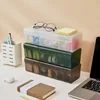 Storage Bottles Cable Box Transparent Plastic Data Line Container For Desk Stationery Multifunctional Headset Charging