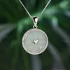 Pendant Necklaces Fire Opal Necklace Silver Color Oval & Pendants For Women Vintage Wedding JewelryPendant