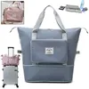 Mulheres de ombro de ginástica de grande capacidade dobrável Treinamento de viagem Handle Handbag Yoga Sport Tote Bag 220630