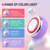 Face Care Devices Steamer2 in 1 Ems Led Light Therapy Silicone Heating Cleanser Massage Facial Cleaning Brush Skin Scrubber Washing 220225