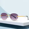 Man Women CTI okulary projektanckie okulary przeciwsłoneczne Modna bezramowa prostokąt powłoka Buffalo Horn SUN SUVSLASS UV400 Drewniane okulary męskie z pudełkiem podarunkowym