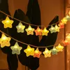 Sznurki urocze dekoracja sypialni dla dzieci wiszące światła gwiazdy i chmury sznur świąteczny układ przedszkola