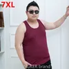 7XL Tank Tops men 6XL men's sweat Big size vest summer super large Sleeveless Modal undershirt big size bodybuilding workout 220627