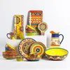 Din sets Sets keramisch tafelwerk Boheemse platte bord Home Western Steak Salad Dessert Cake Hallow Dish DinnerWaredInnerware