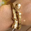 Braccialetti con ciondoli Gioielli africani Regina egiziana Nefertiti per le donne Bracciale rigido regolabile vintage in acciaio inossidabile dorato Fascino con ciondoliFascino Lars