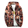 QNPQYX Nya herrjackor 2022 Spring och Autumn Mens Camouflage Trend Casual Hooded Jacket Fashion Coat Trench M-4XL