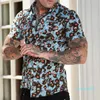 Fashion Designer Style Men's flower shirt can customize men casual shirt with any logo2022