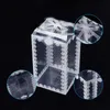 300st Clear PVC Box Packing Wedding/Christmas Favor Cake Packaging Chocolate Candy Dragee Apple Gift Event Transparent Box