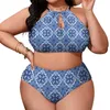 Traje de baño para mujer Bikinis florales barrocos Conjunto Sexy Retro Bohemia Imprimir Bikini Traje de baño Push Up Corte alto Fantasía Ropa de playa femenina