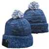 Sideline Beanies College Beanie Chapéus de malha Esportes Beisebol Basquete Caps Mulheres Homens Pom