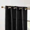 Rideaux rideaux noir couleurs solides mate échange étranger isolation de la bordure de la fenêtre solaire
