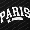 22SS Erkekler Tasarımcıları T Shirt Paris Mektubu Baskı Kısa Kollu Mürettebat Boyun Paris Sokak Giyim Beyaz Siyah Xinxinbuy S-2XL