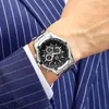 New Steel Band Calendar Quartz Luxury Men's Automatic Watch Stainless Steels Business Sports Men Watchs