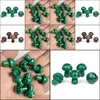 Arts And Crafts Arts Gifts Home Garden 20Mm Mini Malachite Stone Mushroom Plant Statue Stones Ornament Carving Decora Dh7Np