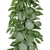 装飾的な花の花輪ljl-Artificial EucalyptusとWillow Vines Faux Garland Ivy for Wedding Backdrop Arch Wall Decor Table Runn