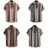 Chemises décontractées pour hommes chemises colorées cardigan collé cardigan revit-down style vintage top top quotidiennes