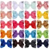 Barnflickor 4 tum hårbågar Hårklämmor Barrettes Grosgrain Ribbon Bow Hairn Pins barn huvudbonad