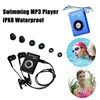 Giocatori mp4 mini impermeabile nuoto mp3 lettore 4gb 8gb sport running in equilibrio hifi stereo music walkman con auricolare clip radio fm