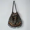 Sacs de soirée Vintage Bohemian Fringe Sac à bandoulière pour femmes 2022 Gland Boho Hippie Gypsy Fringed Shopping Tote Voyage Sacs à main