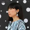 Dangle Earrings & Chandelier Gold Silver Color Lips Drop For Women Mirror Acrylic HipHop Rock Punk Shiny JewelryDangle