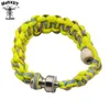 11 Zoll Tragbares Metallarmband Pfeife Kreative Leuchtpfeife Camouflage Handgewebte Metallpfeifen