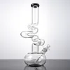 Unieke grote glazen bong hoge rigs 5 mm dikke glazen waterleidingen Water bekergang 18 mm vrouwelijke gewricht met kom diffuus downstem