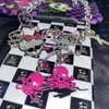 Colares pendentes harajuku hip hop punk colar de colar de cristal punk para mulheres esqueleto gargantilha y2k jóias 90sponding9376585