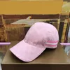 Chapeaux de Baseball avec lettres roses pour femmes, rayés, Patchwork, stylistes, casquettes de Sport, mode vacances UV, casquette de plage pour adultes 7015787