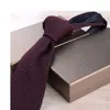 6 cm Slim Knit Tie för män Fritidsföretag Skinn Navy Navy Bule Färgglada randiga blommig modevävband Tillbehör