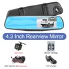 Addkey full hd p carro dvr câmera auto Polegada espelho retrovisor traço gravador de vídeo digital lente dupla registrador camcorder j2206012962583