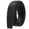 Cinturones de cuero de la vaca de 3.5 cm de alta calidad Sin hebilla Diseñadores de moda Solo Café negro Cinturón Cinturón Casual Cierre de Cuero