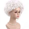 Nxy pruiken Halloween Old Lady Hair Hair Warn Wig Performance Cosplay Cos Role Play Props Curly