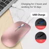 Souris sans fil Bluetooth USB Rechargeable 2.4GHz lumière LED silencieuse Design ergonomique tactile pour ordinateur portable Macbook iPad PC ordinateur