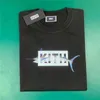 T -shirt Kith 2022 Black White Apricot Kith Fish Tee Men Women Graphic Printed T Loose Fit Tops Kort ärm